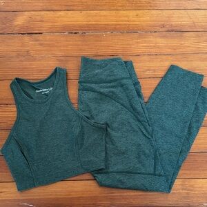 Outdoor Voices Green Leggings and Top Set
